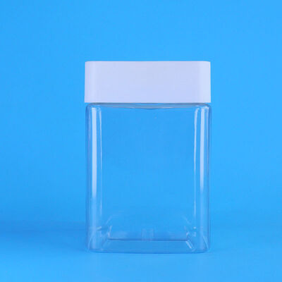 Eco Friendly Clear Custom PET Jar For Freeze Dried Strawberries Mango Cubes Fruit Crisps