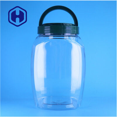 Retail Custom PET Clear Plastic Jar For Coffee Beans Cashews Tea Leaves Dry Foods