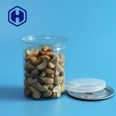 Çekme Halkalı Şeffaf PET Plastik Kutular 300ml Kaju Badem Fıstık Karışık Kuruyemiş Ambalajı